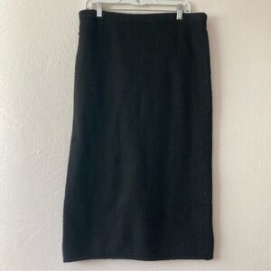 House of Harlow 1960 Black Midi Skirt Whimsigoth Minimalist Size Large NWT